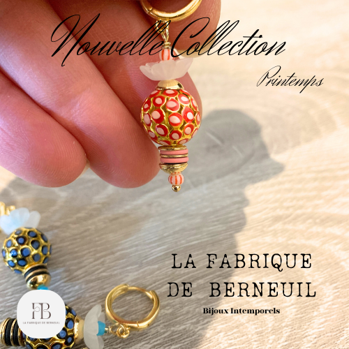 Copie de Copie de Collection Printemps-Eté 2024 Boucles d'oreilles "Printanières" Coloris Noir/Bleu !